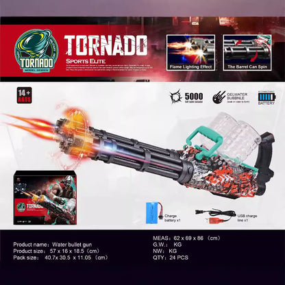 Tornado double tube Gatlin GelBlaster electric transmitter gel cartridge toy gun