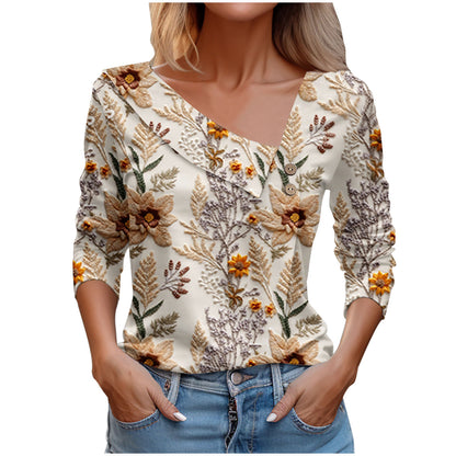 Long Sleeve Color Printed Shirt