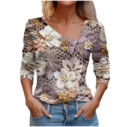 Cactus Large Flower Printed Shirt